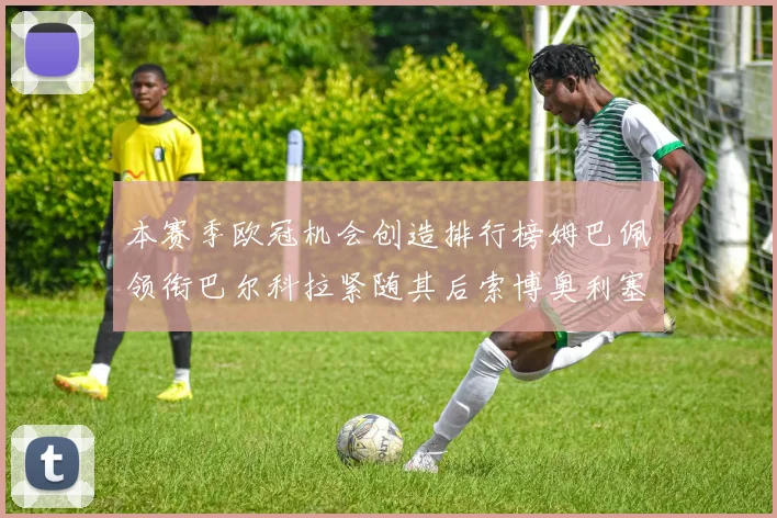 本赛季欧冠机会创造排行榜姆巴佩领衔巴尔科拉紧随其后索博奥利塞表现出色